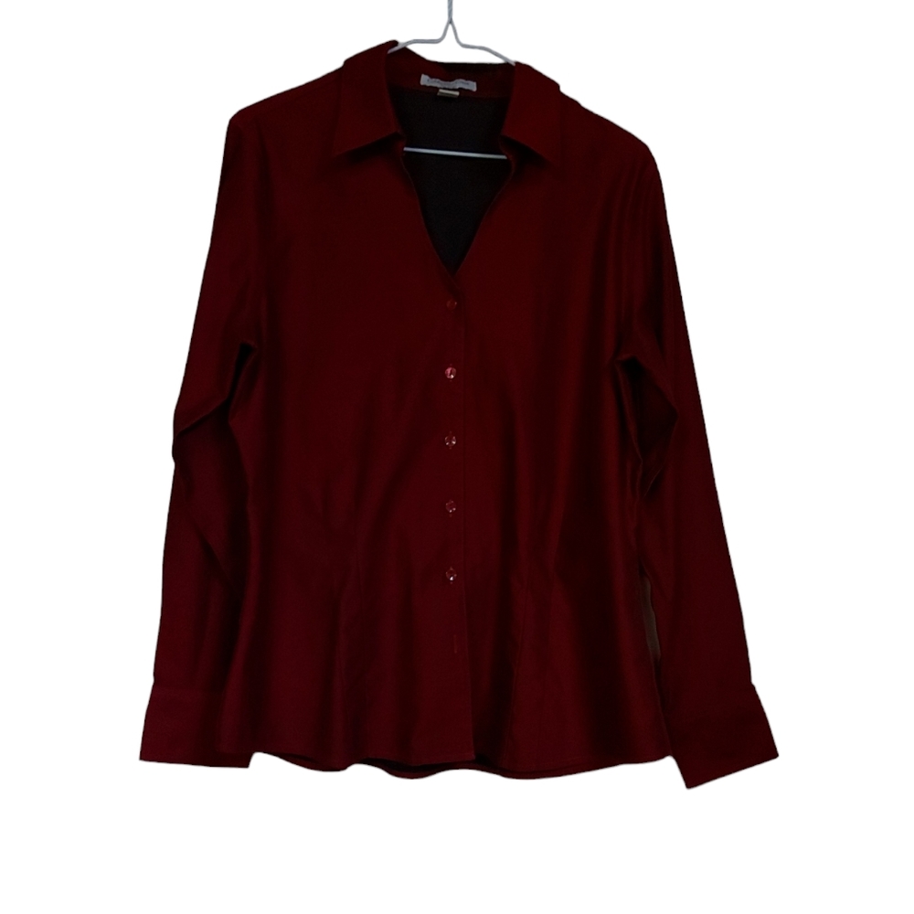 Coldwater Creek Long Sleeve Top Medium Wine